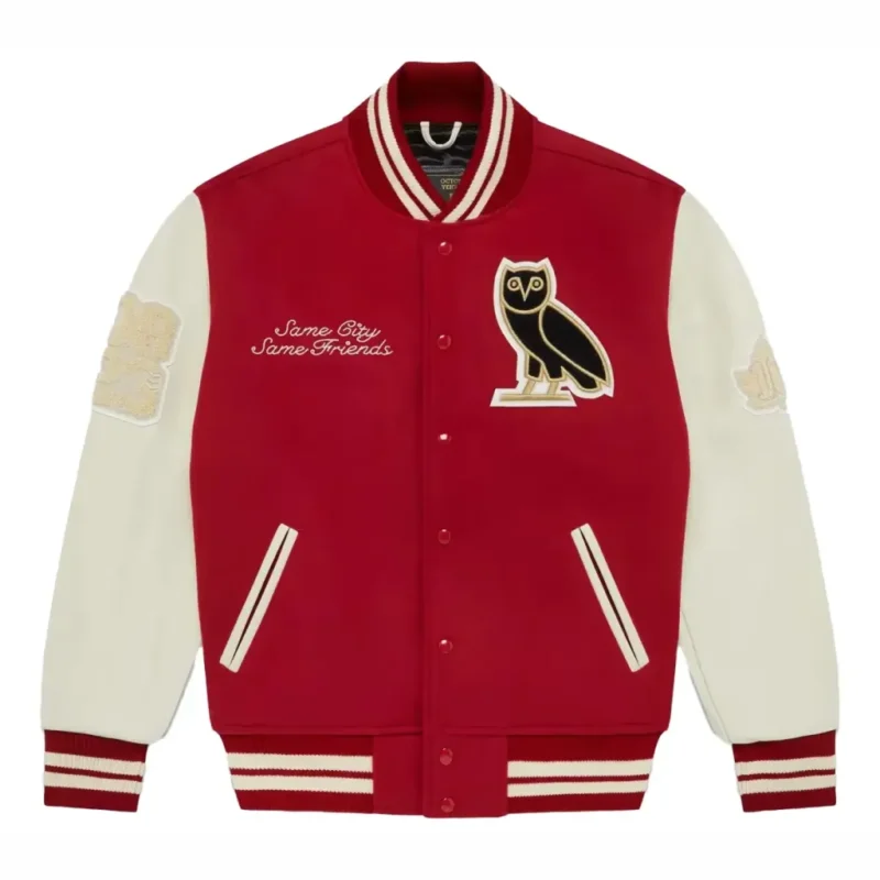 OVO Collegiate Jacket Cream/Red
