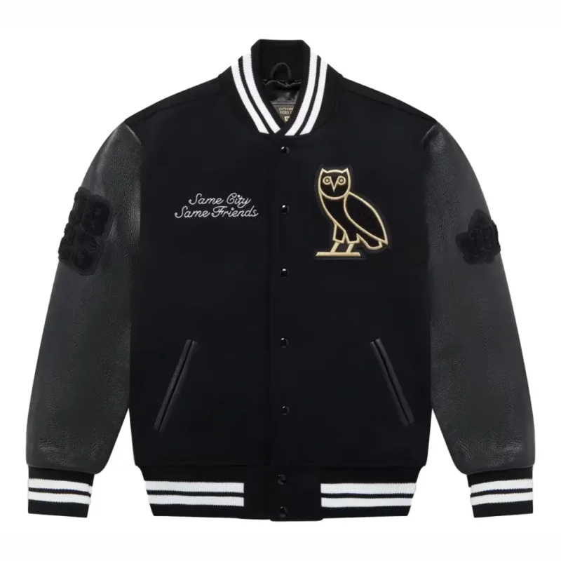 OVO Collegiate Varsity Black Jacket