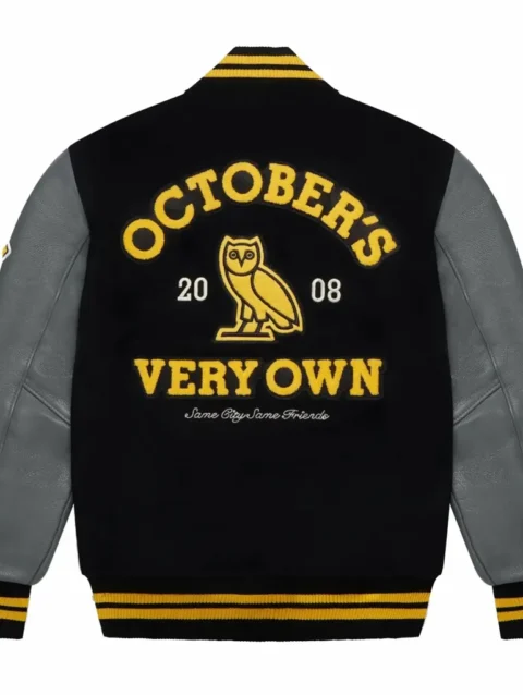 OVO Collegiate Varsity Jacket Black Yellow