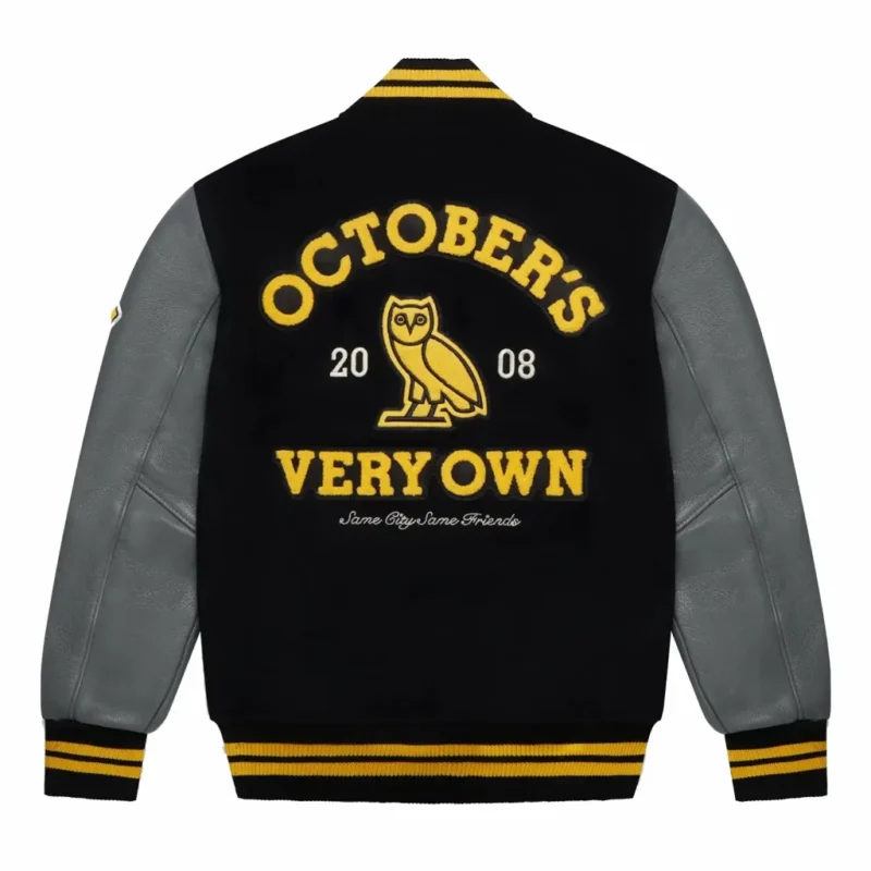 OVO Collegiate Varsity Jacket Black Yellow