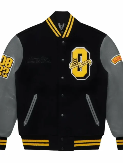 OVO Collegiate Varsity Jacket Black Yellow