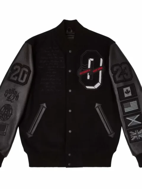 OVO For All The Dogs Varsity Jacket Black