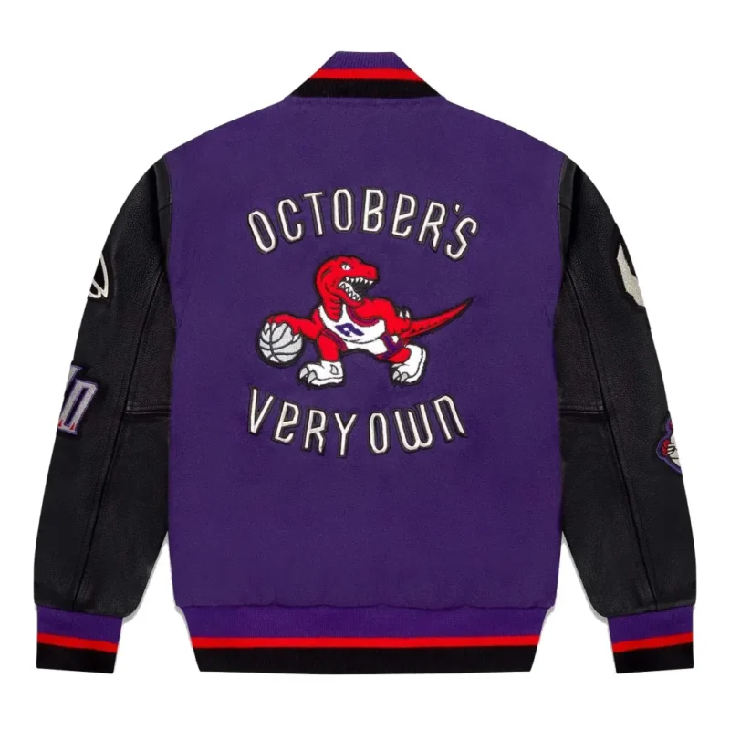 OVO Mitchell And Ness ’95 Raptors Varsity Purple Jacket - Image 2