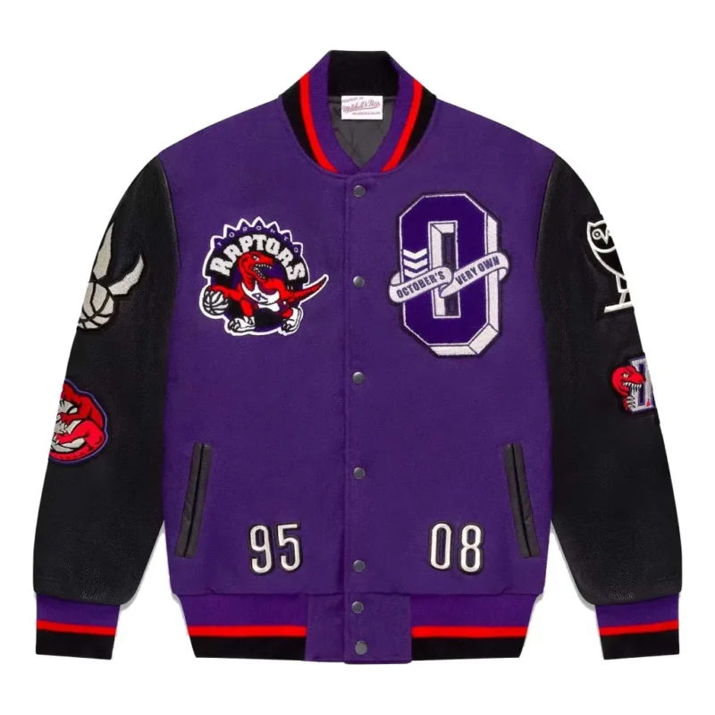 OVO Mitchell And Ness ’95 Raptors Varsity Purple Jacket