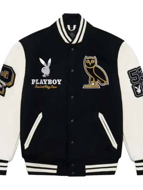 OVO Playboy Black Varsity Jacket