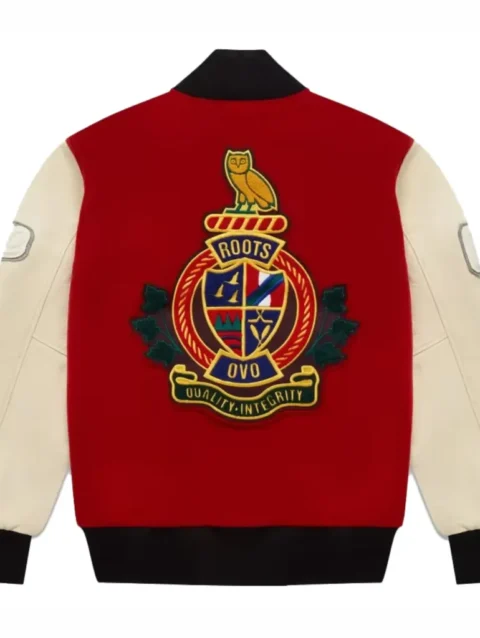 OVO Roots Varsity Jacket Red