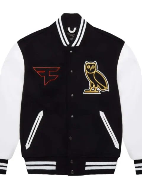 OVO x Faze Clan Varsity Jacket Black