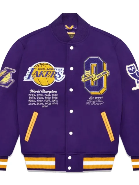 OVO x NBA Lakers Varsity Jacket