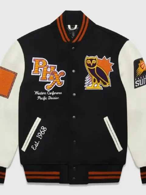 Phoenix Suns OVO Wool & Leather Varsity Jacket