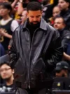 Raptors VS Warriors Game Drake Leather Jacket