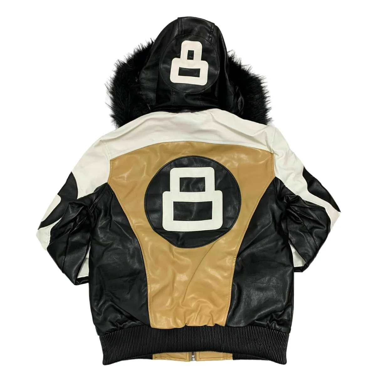 Robert Phillipe 8 Ball Jacket with Fur Hood