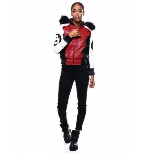 Robert Phillipe Women’s Red 8 Ball Leather Jacket