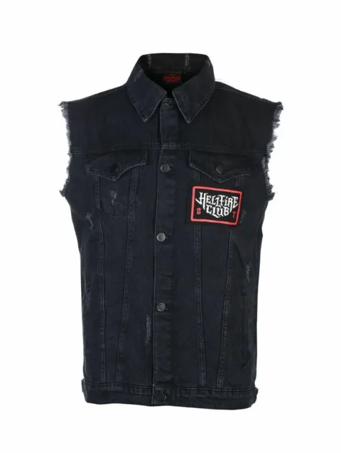Stranger Things Eddie Munson Black Denim Vest