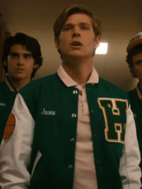 Stranger Things S4 Green BaseBall Varsity Jacket