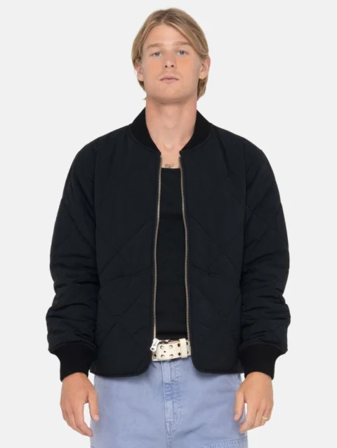 Stussy 8 Ball Black Quilted Liner Jacket