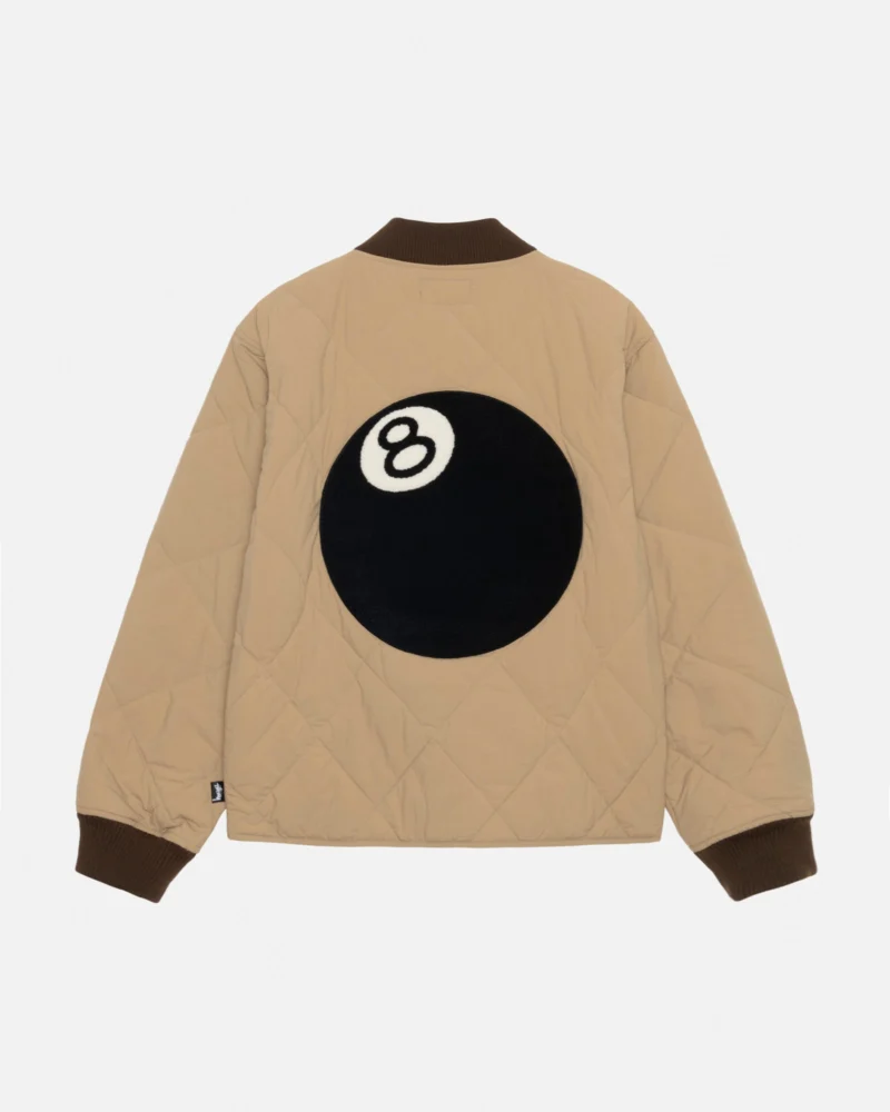 Stussy 8 Ball Brown Quilted Liner Jacket