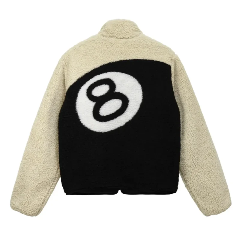 Stussy 8 Ball Sherpa Reversible Jacket - Image 2