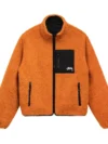 Stussy 8 Ball Sherpa Reversible Orange Jacket