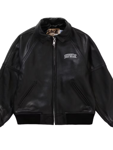 Supreme AW19 Martin Wong Black 8 Ball Leather Jacket