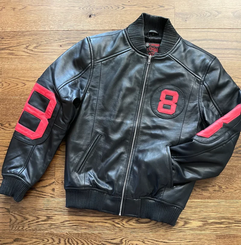 The Original 8 Ball Bomber Jacket Black & Red