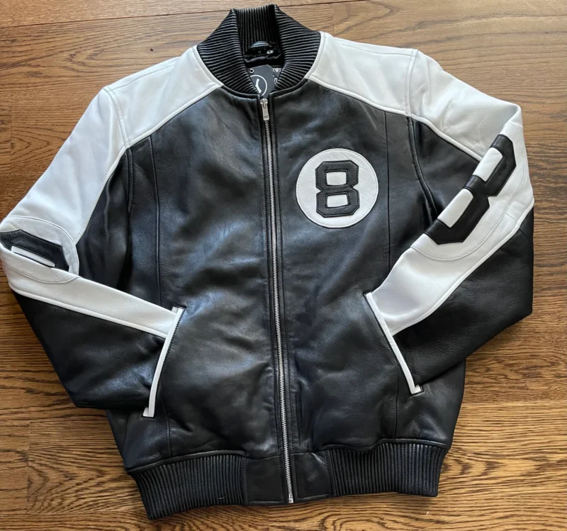 The Original 8 Ball Bomber Jacket Black & White