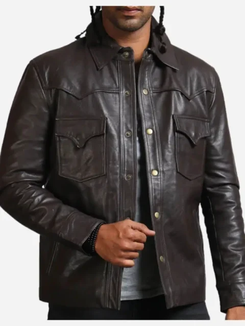 The Walking Dead Governor Black Leather Jacket