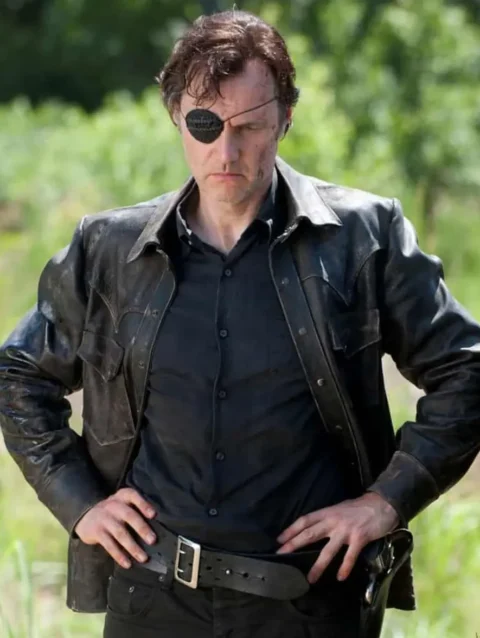 The Walking Dead Governor Black Leather Jacket