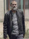 The Walking Dead Season 9 Negan Black Leather Jacket
