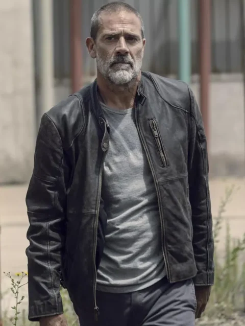 The Walking Dead Season 9 Negan Black Leather Jacket