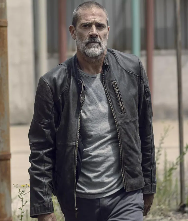 The Walking Dead Season 9 Negan Black Leather Jacket