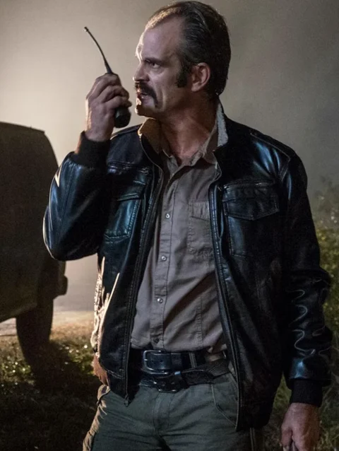 The Walking Dead Simon Black Leather Jacket