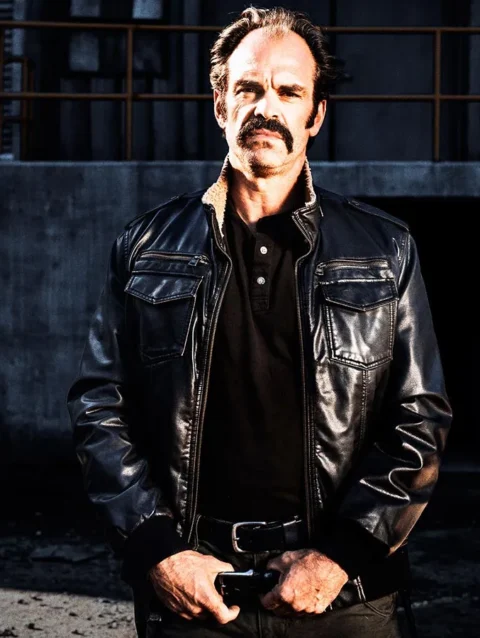 The Walking Dead Simon Black Leather Jacket