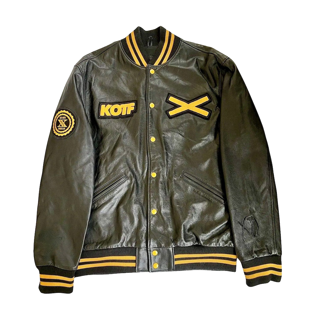 The Weeknd Xo Jackets Black & Yellow Leather Varsity Jacket
