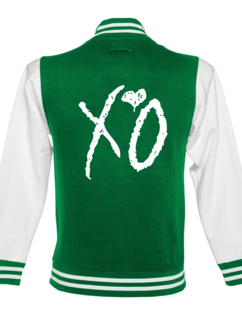 The Weeknd Xo Jackets Green & White Wool Varsity Jacket