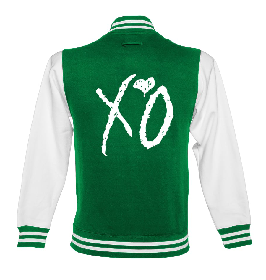 The Weeknd Xo Jackets Green & White Wool Varsity Jacket
