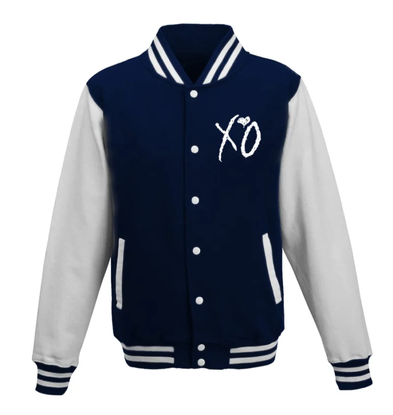 The Weeknd Xo Jackets Navy & White Varsity Jacket