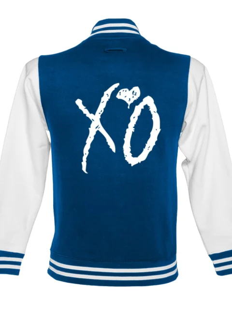 The Weeknd Xo Jackets Royal Blue & White Wool Varsity Jacket