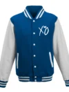 The Weeknd Xo Jackets Royal Blue & White Wool Varsity Jacket