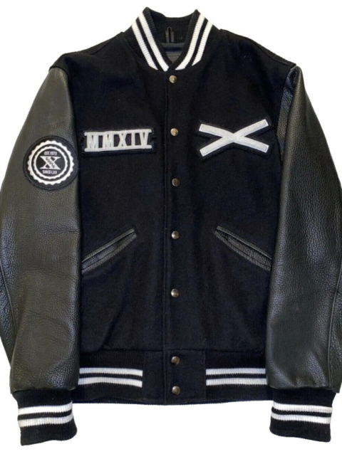 The Weeknd Xo Jackets Tour Black Wool & Leather Varsity Jacket