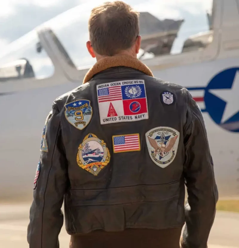 Top Gun-2 Bomber Shearling Leather Flight Jacket - Image 2