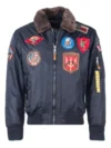 Top Gun Bomber Shearling Machine Jacket