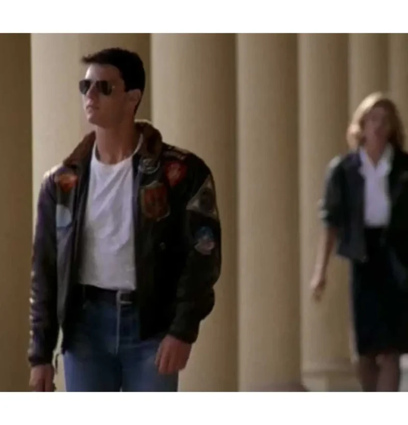 Top Gun G-1 Leather Bomber Shearling Flight Jacket - Image 2