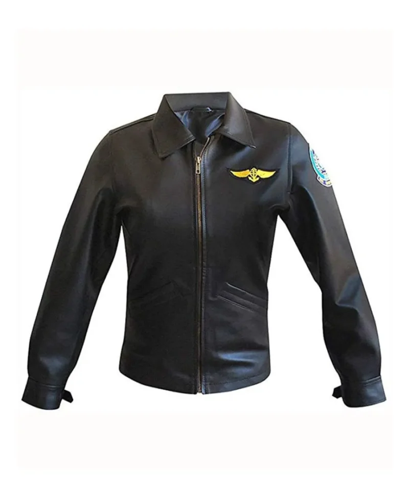 Top Gun Kelly McGillis Bomber Jacket Leather - Image 2
