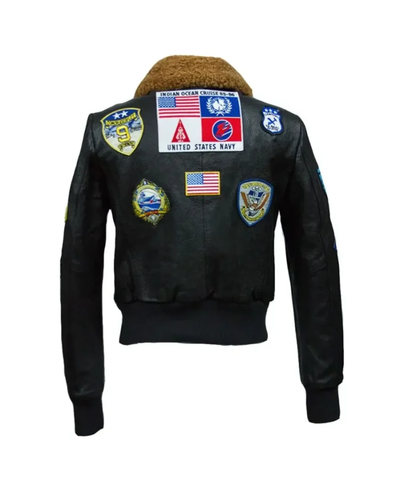 Women Bomber Shearling Top Gun-2 Jacket - Image 2