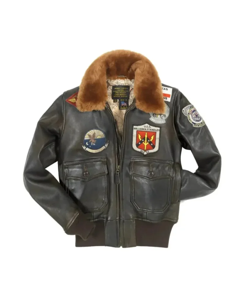 Top Gun Bomber Shearling Machine Jacket - Image 4