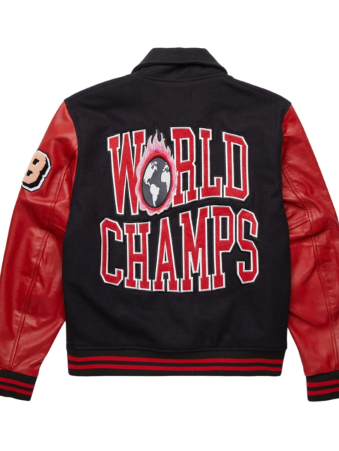 World Champs Homme+Femme Black & Red Varsity Jacket