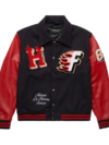 World Champs Homme+Femme Black & Red Varsity Jacket