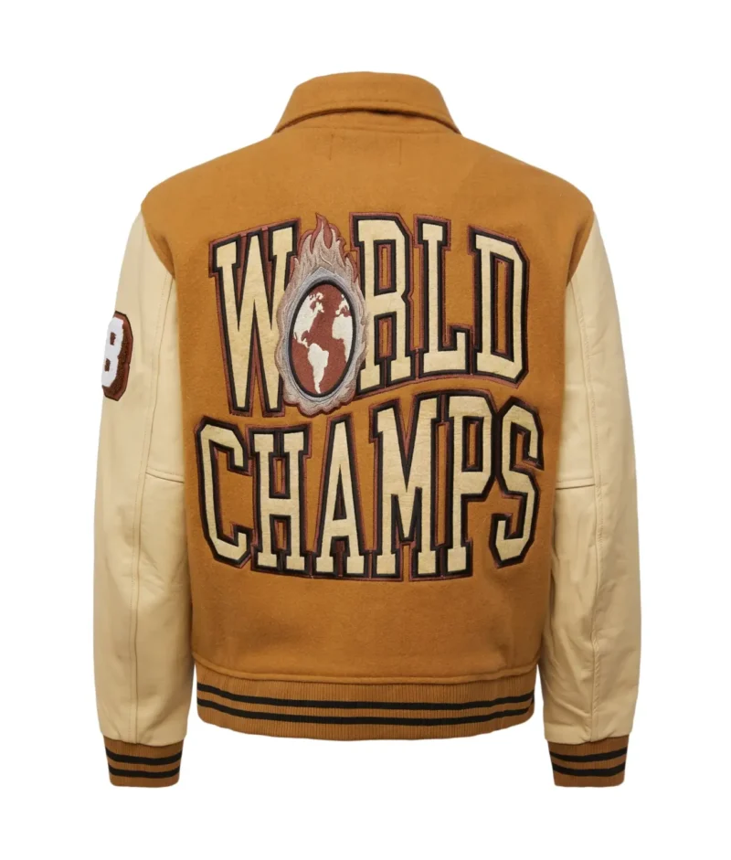 World Champs Homme+Femme Brown & Camel Varsity Jacket