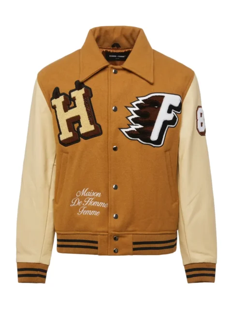 World Champs Homme+Femme Brown & Camel Varsity Jacket