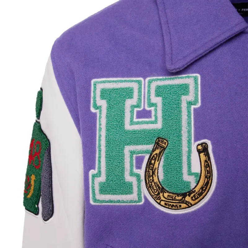 World Champs Homme+Femme Purple & White Varsity Jacket